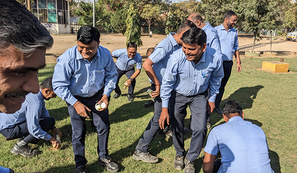 Outdoor games being held at KEC